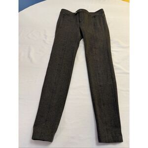 VINCE Dark Grey Front Seam Slim Fit Viscose Blend Trousers Size 4